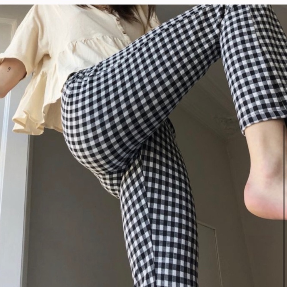 Black and White Urban Outfitters Cara Kick Flare